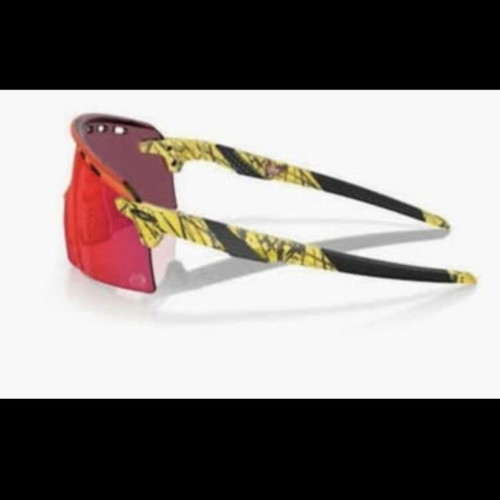 Oakley Encoder Strike Vented men's sunglasses with yellow acetate frame and purple lens OO9235-07