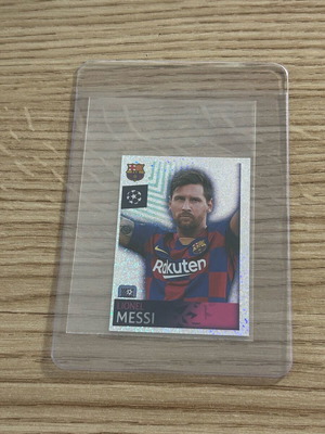 Ασημένιο αυτοκόλλητο Lionel Messi Barcelona Champions League Topps 2019/20 καινούργιο