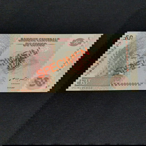 SPECIMEN. CONGO 50 FRANCS.