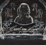 Винтидж преспапие от кристално стъкло Carl von Linné ново