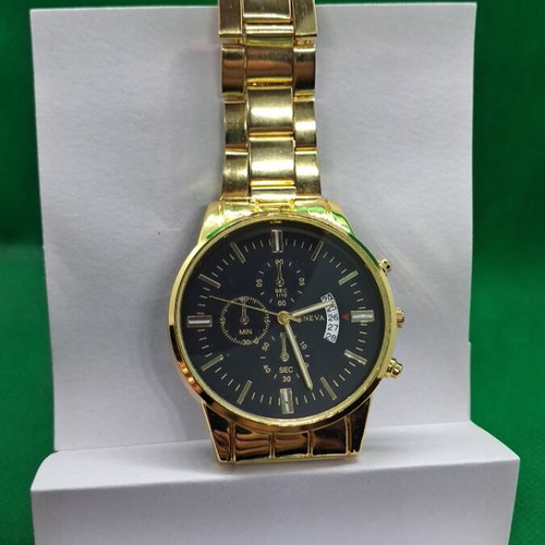 Geneva gold watch unisex, new