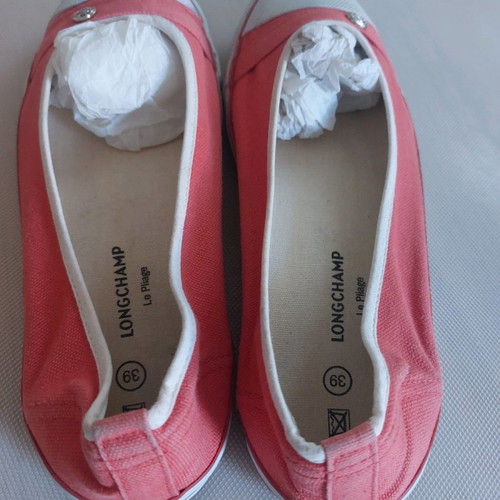 Lonchamp ballerina shoes used, coral color, size 39