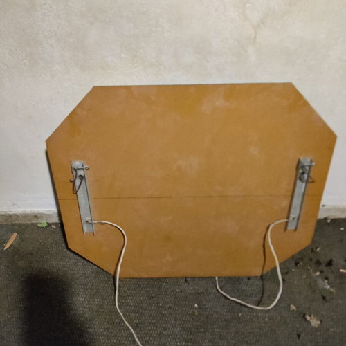 Bathroom mirror with vintage 90s lights like new 70x60cm