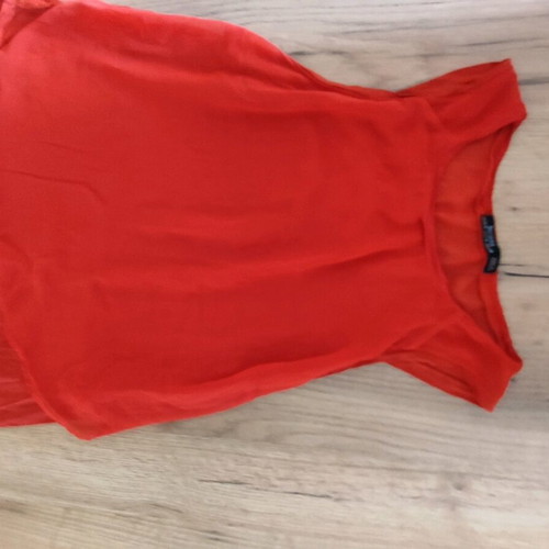 Bershka blouse red with transparency like new, size M