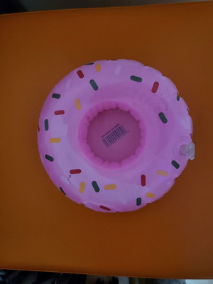 Inflatable donut drink holder new