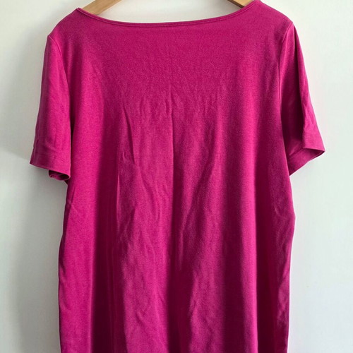 Pink blouse with fabric flowers, size XXL