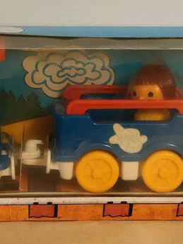 Plastic train Jean from the '80s new, Made in West Germany