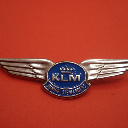 Vintage KLM pin 1960 used Junior stewardess