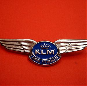 Vintage KLM pin 1960   Junior Stewardess Junior αεροσυνοδός