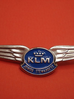 Vintage KLM pin 1960 μεταχειρισμένο Junior αεροσυνοδός