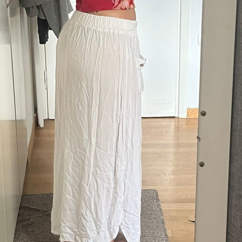 Maxi skirt White by natures like new, natural fibers, pockets, elastic waist