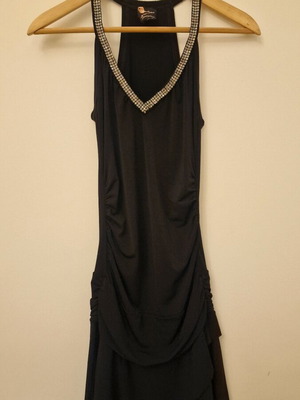 Danoff short dress with rhinestones like new, black, size Small