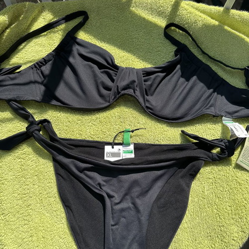 Benetton bikini set, black, XL