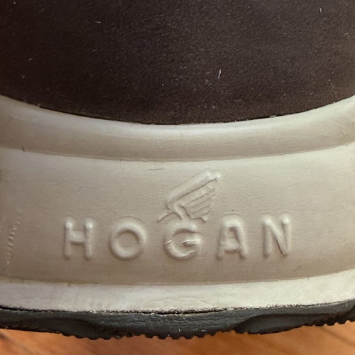 Hogan Brown Leather and Mesh Sneakers used, UK 6 EU 40