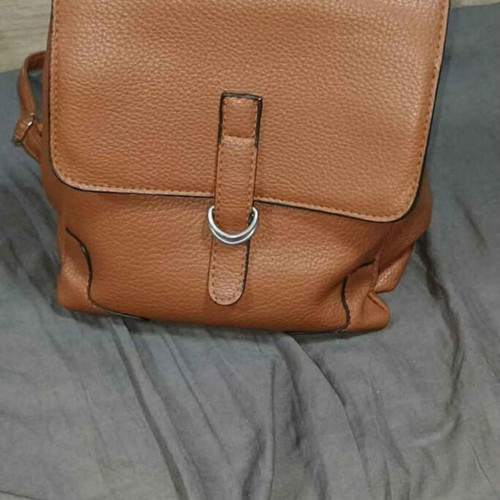 Women's backpack bag, brown