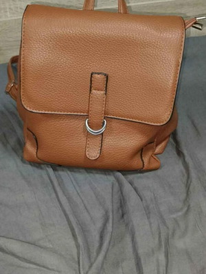 Women's backpack bag, brown