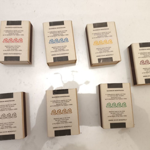 UN collectible matchboxes Year of the Child 1979 set of 6 like new