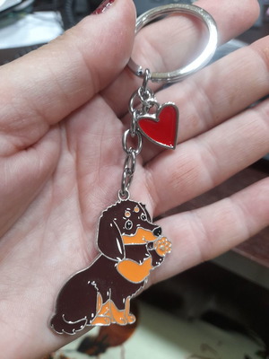 Μπρελόκ σκύλος καρδιά
