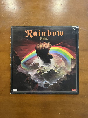 Rainbow Rising LP used with visible cover marks, excellent disc condition
