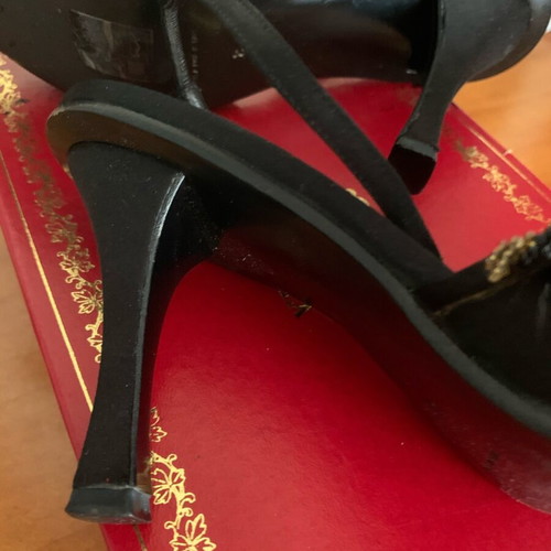 René Caovilla shoes used with natural feathers, size 38