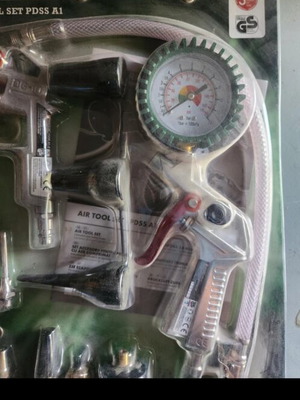 Parkside PDSS A1 air tool set new with tire inflator and accessories
