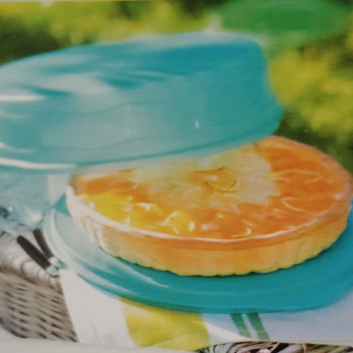 Round cake server new with handle and protective cover