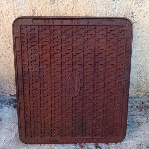 Manhole Cover with Frame New, Cast Iron, 500x560x40 mm