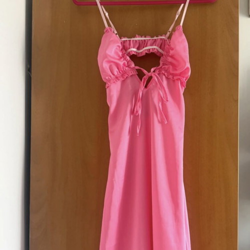 Decoro satin pink dress new