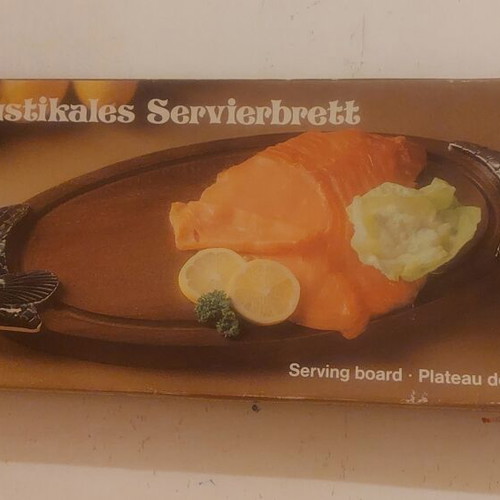 BMF Rustikales Servierbrett Serving Board New, Fish Design