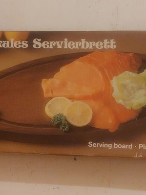 BMF Rustikales Servierbrett Serving Board New, Fish Design