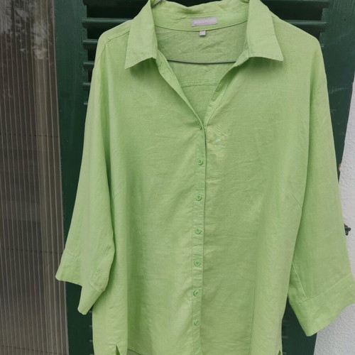 Marco Pecci 100% linen green shirt like new XXL