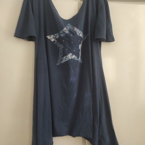 Γυναικεία μπλούζα XXL, μπλε, μεγάλα μεγέθη