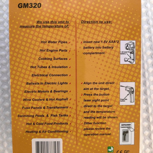 Digital thermometer new, non-contact surface temperature
