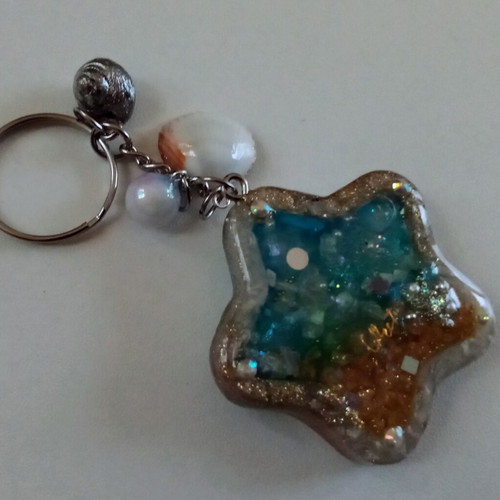 Handmade Ocean Shaker Pendant new, blue