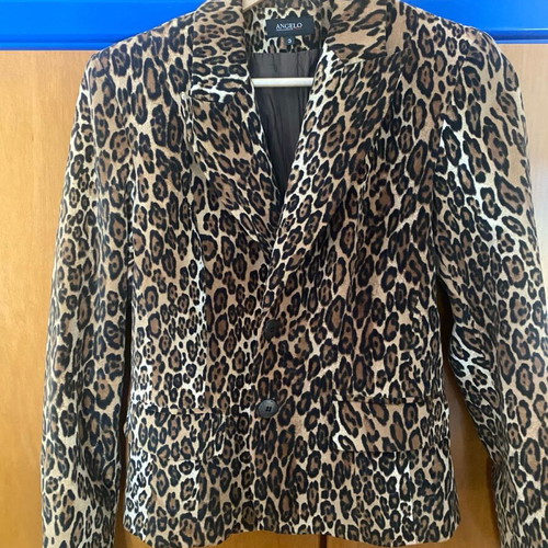 Leopard jacket like new, slim fit, Italian brand, size S
