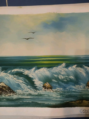 Oil painting on canvas Sea like new 30x40