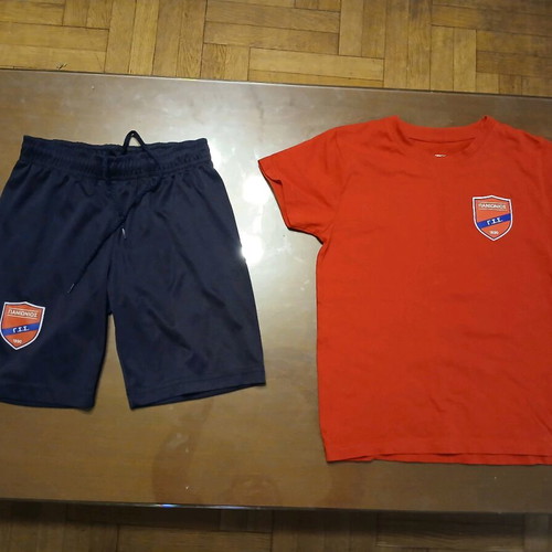 Panionios sports set t-shirt and shorts for boys 7-8 years like new