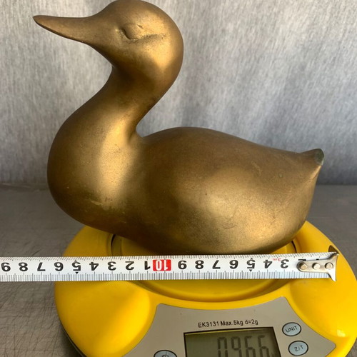 Bronze duck figure used