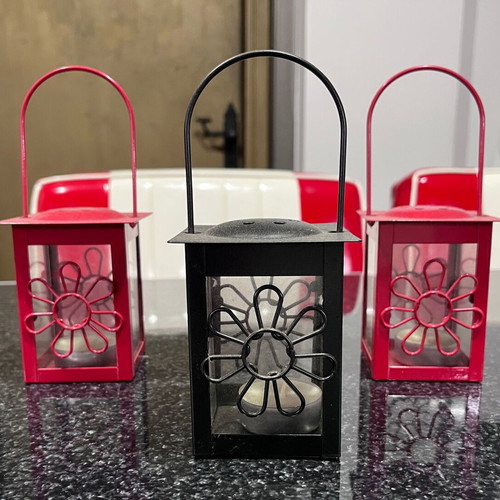 Tea light lanterns like new, set of 3 pieces