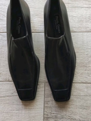 Paul Green leather black shoes new, size 37.5