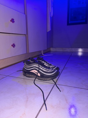 Nike Air Max 97 αθλητικά μεταχειρισμένα, νούμερο 38, μαύρο και ροζ