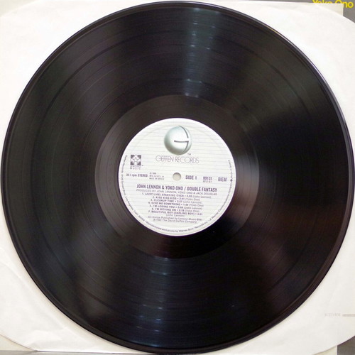 Double Fantasy vinyl record used, rock by John Lennon & Yoko Ono