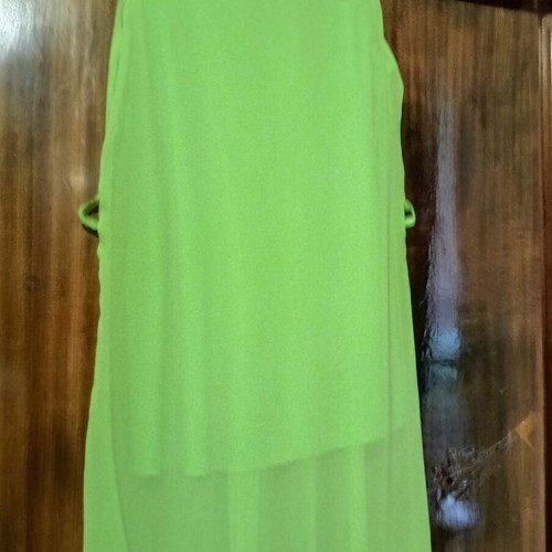 H&M airy green mini dress with belt loops