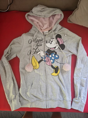 Ζακέτα Disney με τη Minnie σαν καινούργιο, γκρι και ροζ, μέγεθος S