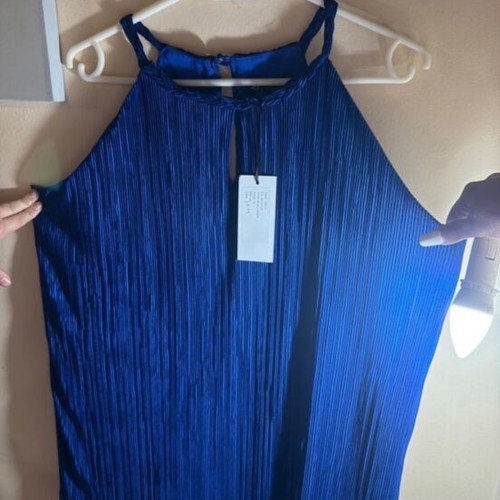 Sleeveless blouse new, blue, size XL
