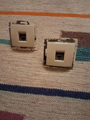 Legrand Valena RJ11 single telephone sockets used, cream, pack of 2