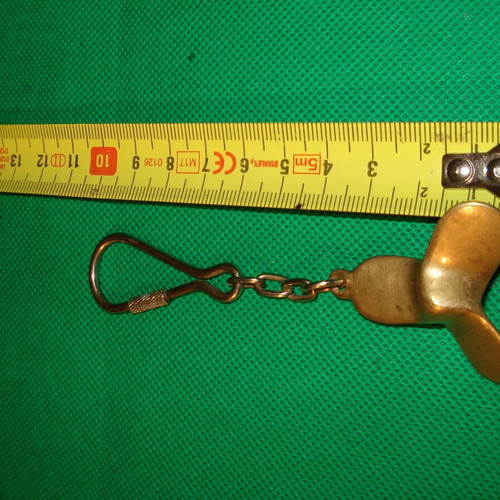 Keychain key wallet used with brass propeller