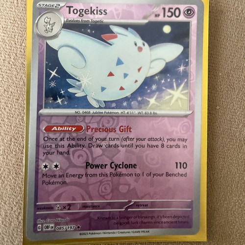 Togekiss RH 085/197 Obsidian Flames card new condition