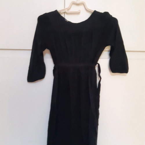 Anonima black short mini dress with 3/4 sleeves like new