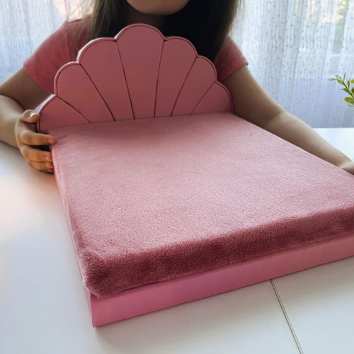 Large leather doll bed